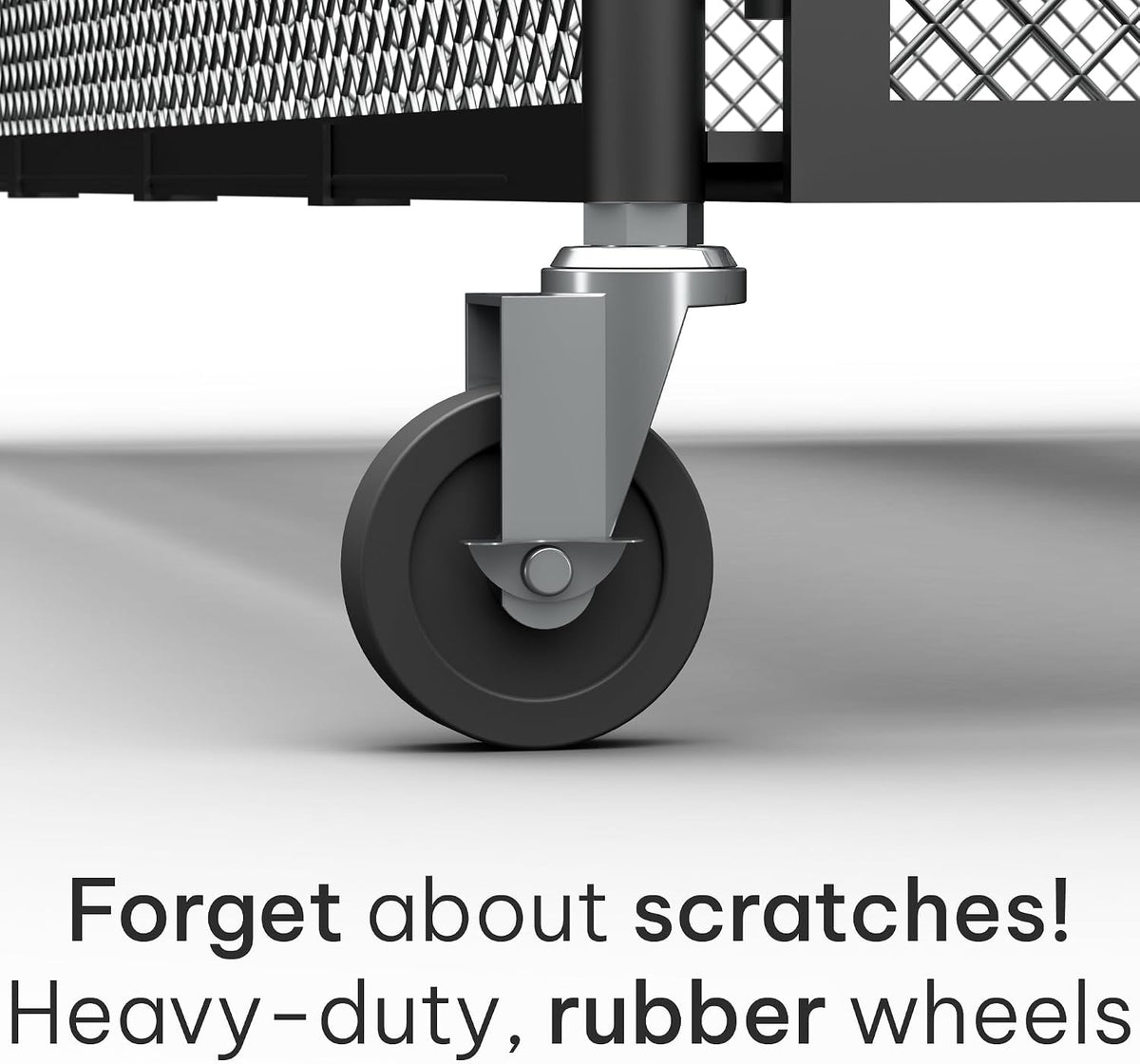 Under Bed Storage with Wheels, Large 86L, Heavy Duty Metal, Holds 70lb