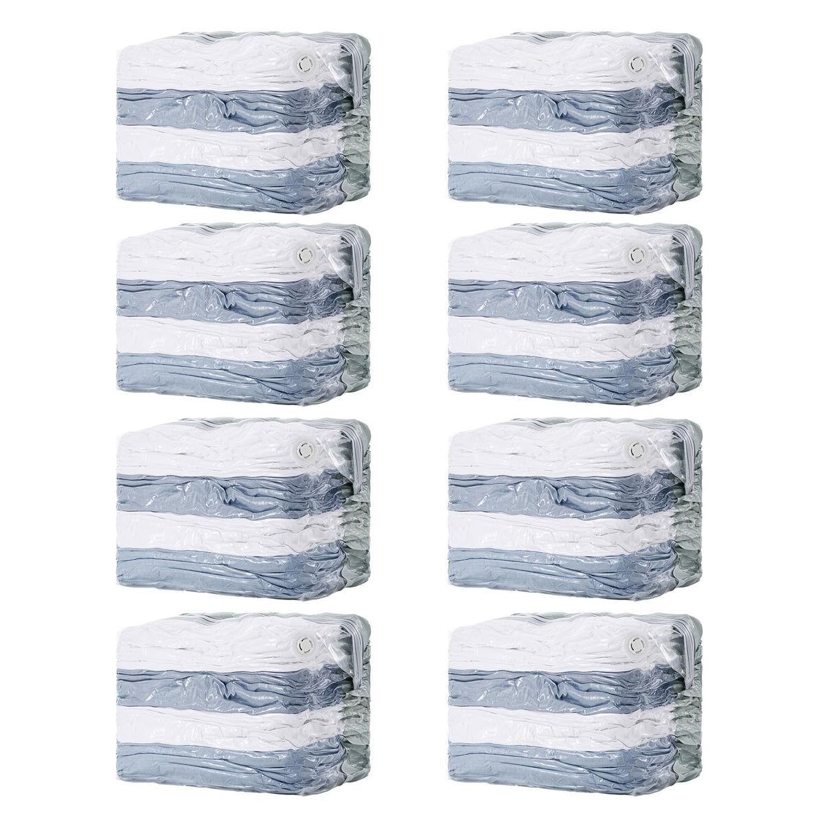 TAILI 8 Pack Vacuum Storage Bags, Jumbo Cube (31x40x15 Inch), Clear