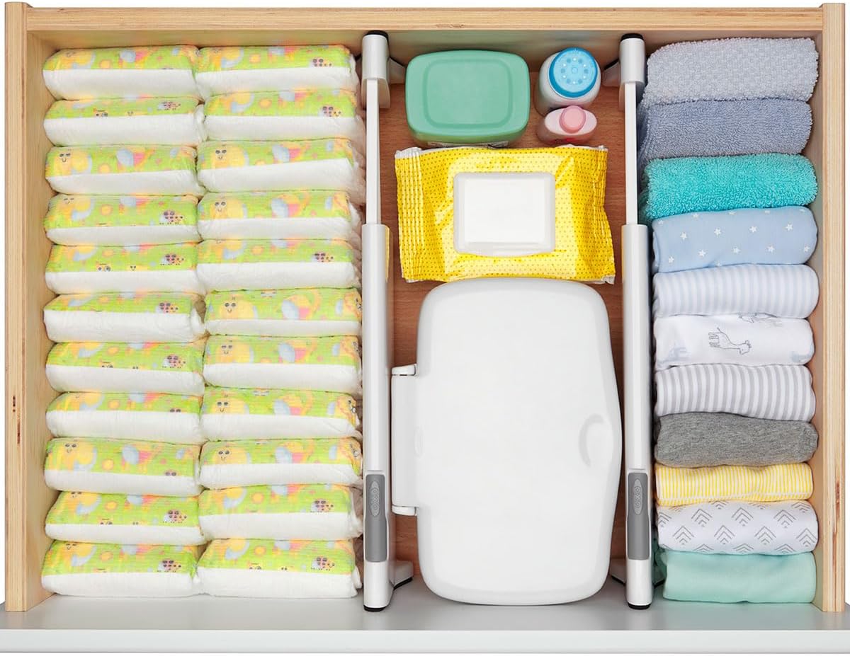 OXO Tot Expandable Dresser Drawer Divider, 4-Pack