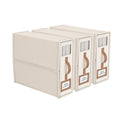 4 Pack Foldable Bed Sheets Set Organizers and Storage(King & Queen Size),Linen Fabric Closet Organizers with Window,Folding Bedding Storage Box for Bedsheets and Pillow Cube Organizer-Beige
