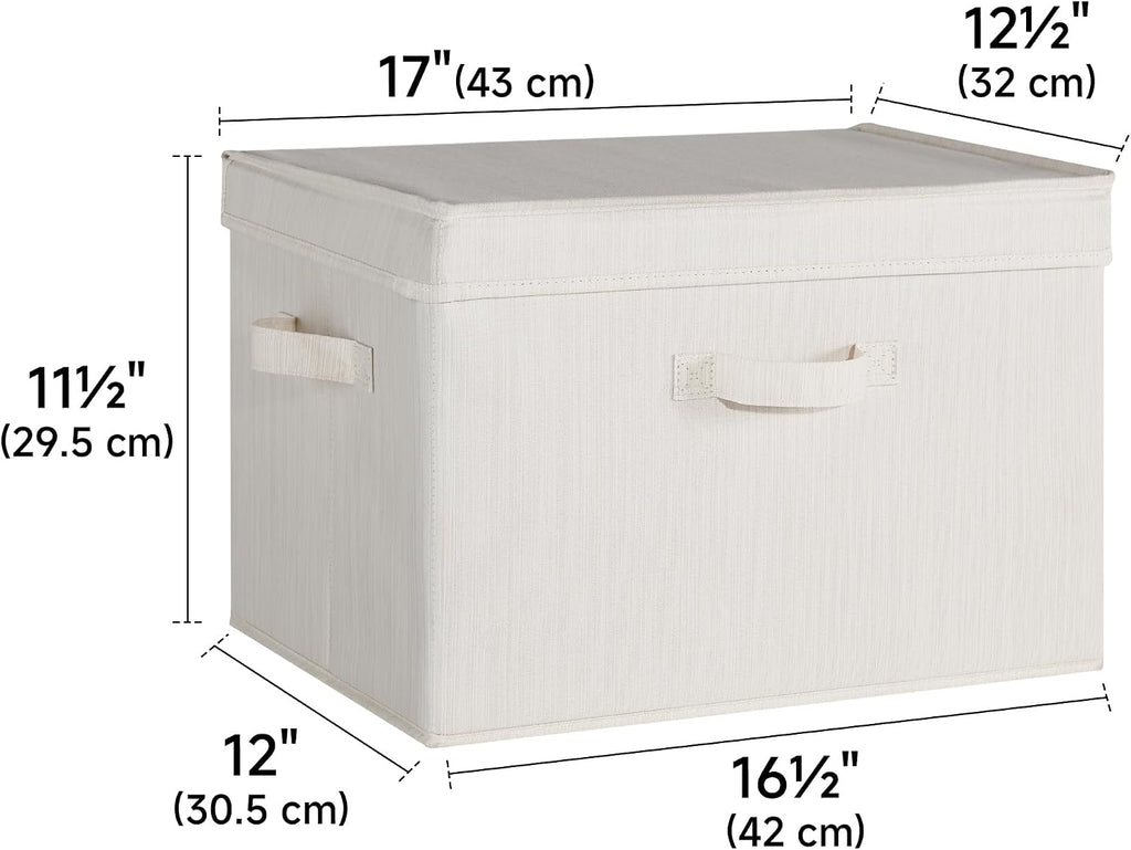 StorageWorks Fabric Storage Bins with Lids, Closet Storage Bins