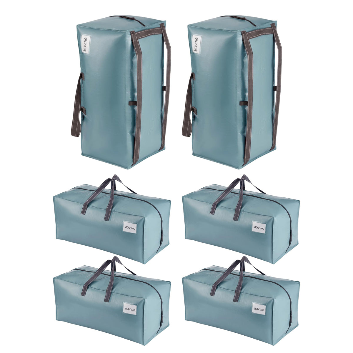 VENO 10 Pack Heavy Duty Moving Bags with Backpack Straps, Zippers & Handles, Extra Large Packing Bags for College Dorm Essentials, Moving Supplies Alternative to Cardboard Moving Boxes