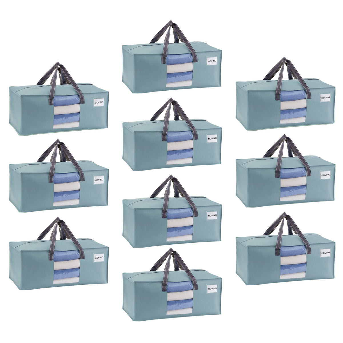 VENO Heavy Duty Moving Bags, Storage Bags, Easy Visibility, Clear, 4 Pack