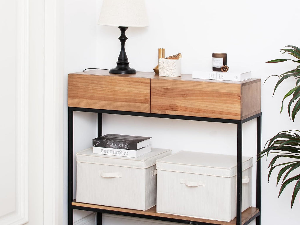 StorageWorks Fabric Storage Bins with Lids, Closet Storage Bins