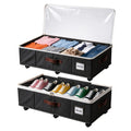 2 Pack Underbed Storage Boxes with Wheels, White