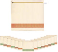 Cotton Saree Covers with ZIP - Pure Cotton 12 Big Size(16.5×14.5 Inches) Single Sari Storage Bags/Cover/Pouches for Packing New Sadi - Wardrobe Organizer for Sarees/Cloths With Window (12)