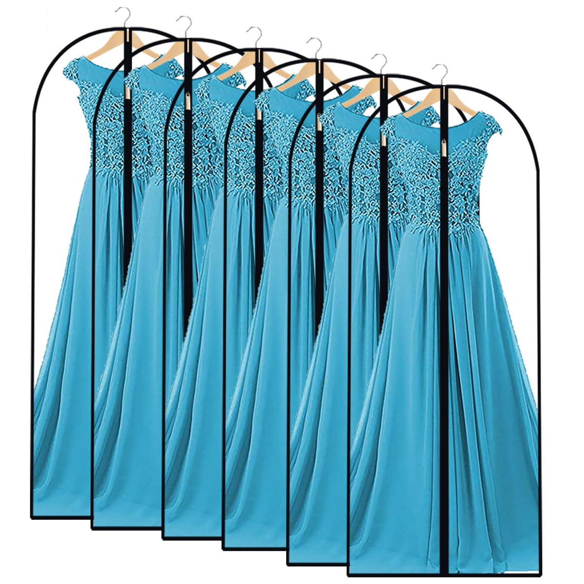 Garment Bags for Hanging Clothes 24" x 40"Coat Covers for Closet Foldable Washable Dress Bags for Hanging Clothes for Long Dress Dance Costumes Suits Gowns Coats