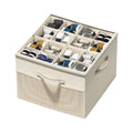 Shoe Organizer for Closet, Foldable Shoe Storage with Adjustable Dividers