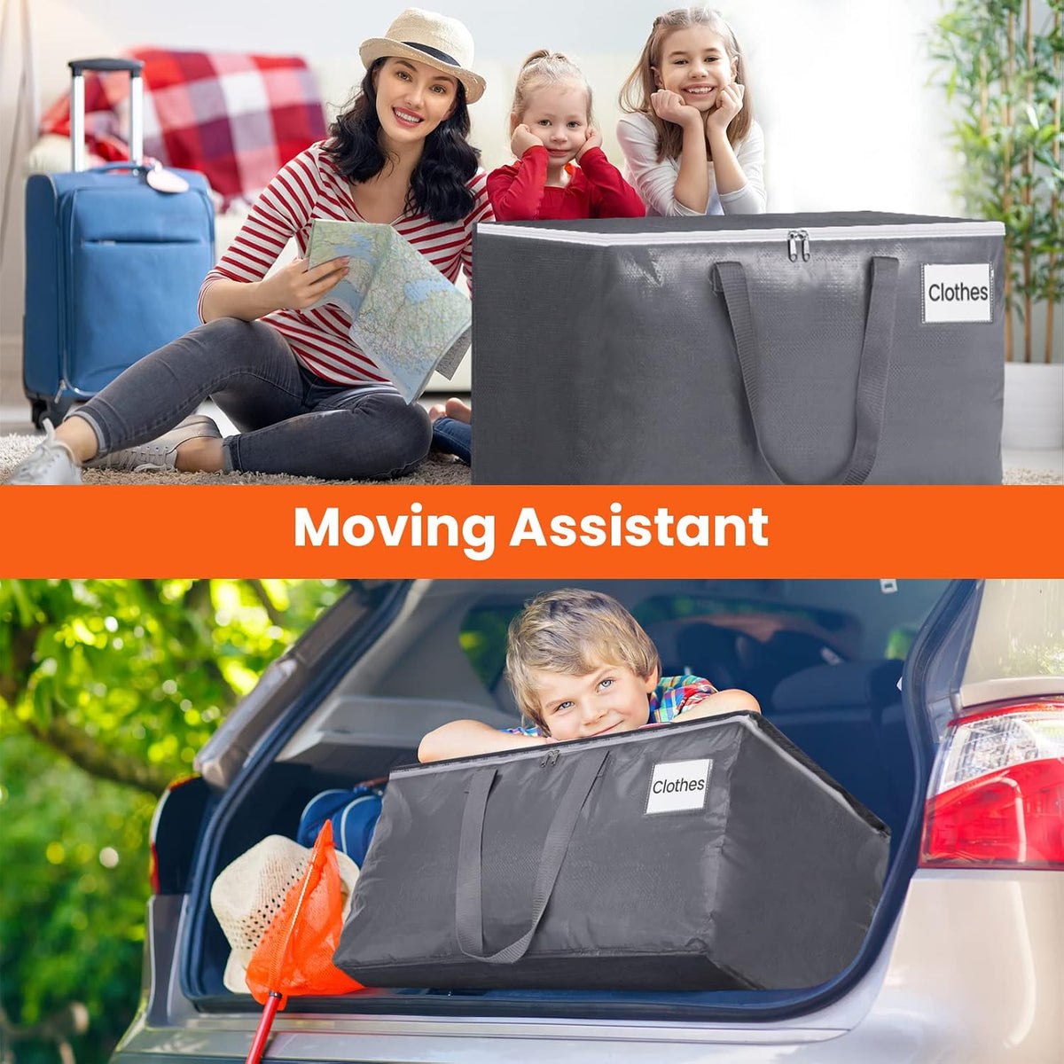 BlissTotes Large Moving Bags, Storage Bags, 93L-2 Pack