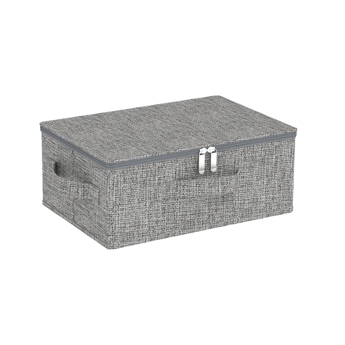 Underbed Storage Baskets with Lids,14.9x10.2x5.9in,Beige,2 Pack