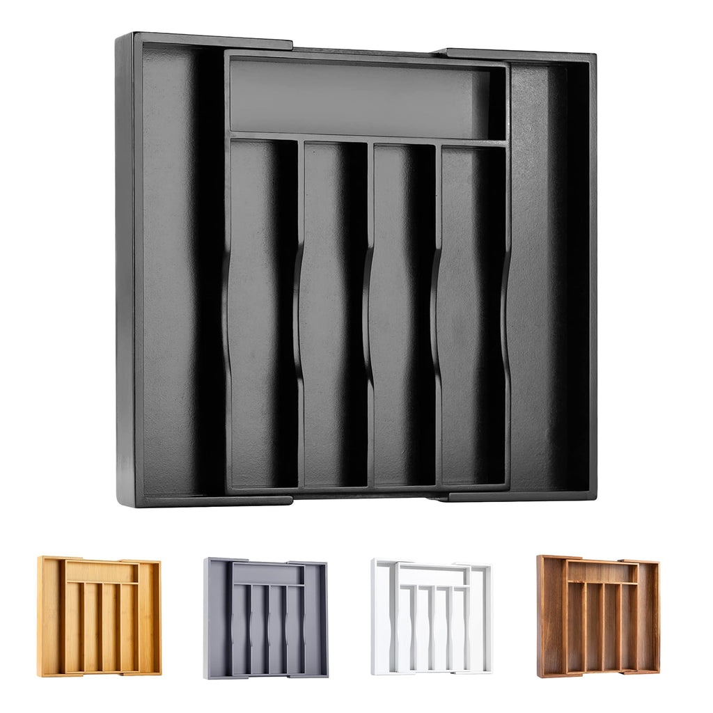 Bellsal Silverware Organizer Kitchen Drawer Organizer Expandable Bamboo Utensil Holder Cutlery Tray for Kitchen Utensil and Flatware Bedroom Office