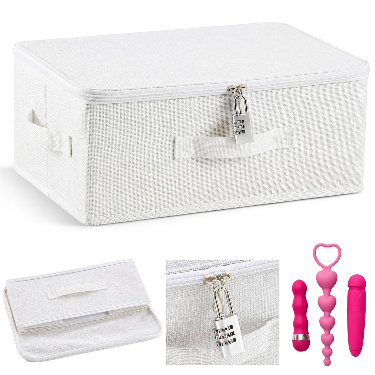 Briwooody Discreet Lockable Toy Bag,Light Purple,15 X 10 X 6.3 In