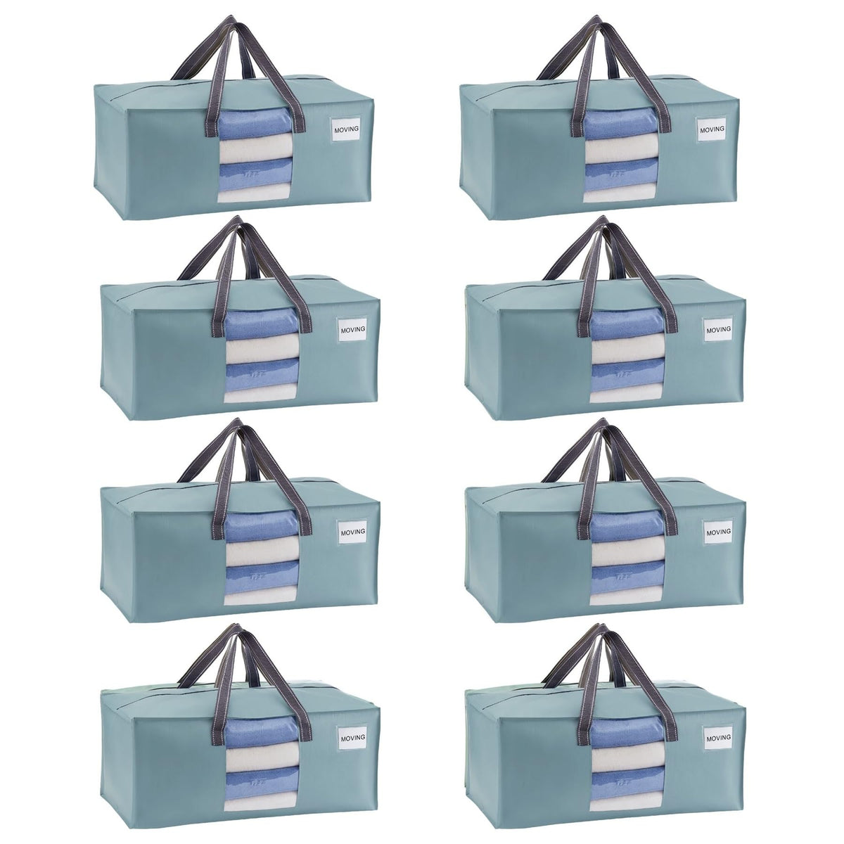 VENO Heavy Duty Moving Bags, Storage Bags, Easy Visibility, Clear, 4 Pack