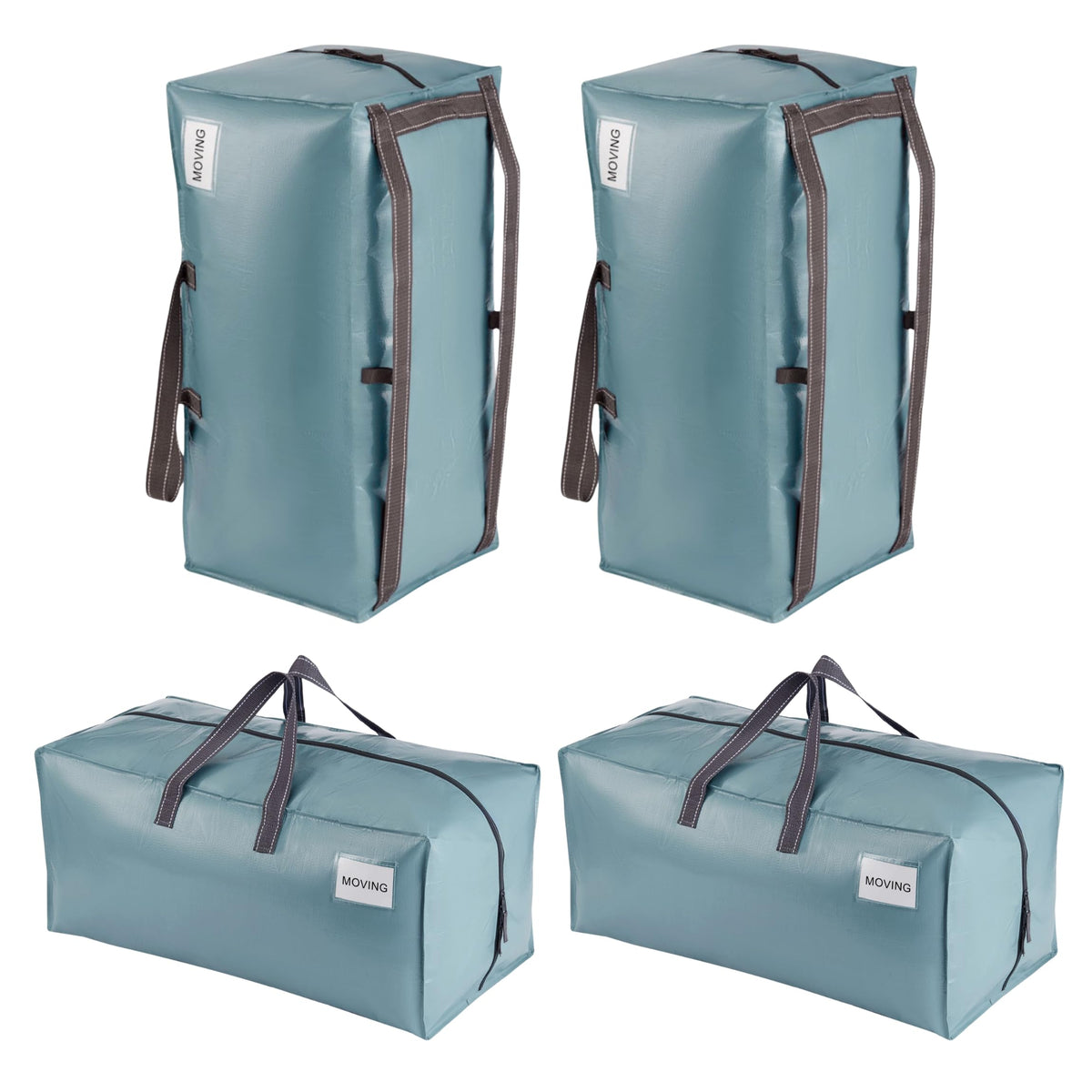 VENO 10 Pack Heavy Duty Moving Bags with Backpack Straps, Zippers & Handles, Extra Large Packing Bags for College Dorm Essentials, Moving Supplies Alternative to Cardboard Moving Boxes