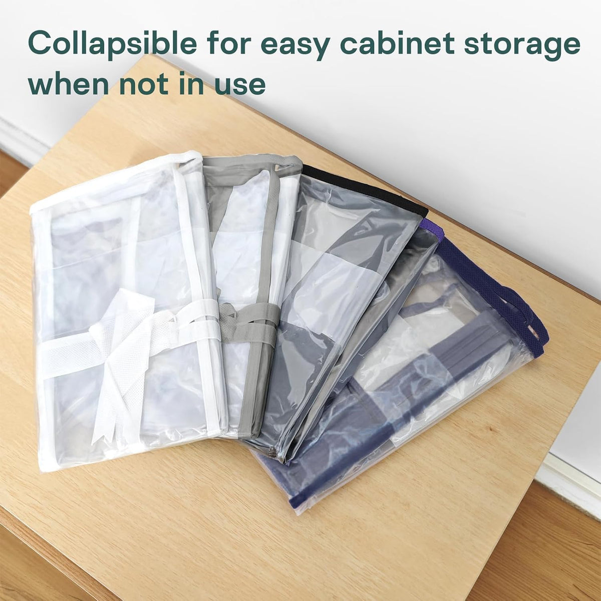 10PACK Clear Zippered Storage Bags for Clothes, 22L Plastic Clothes and Under-Bed Storage Organizers, Blanket Storage Bags for Bedding, Linen, Blankets, Comforters, Clothing & Toys (White)