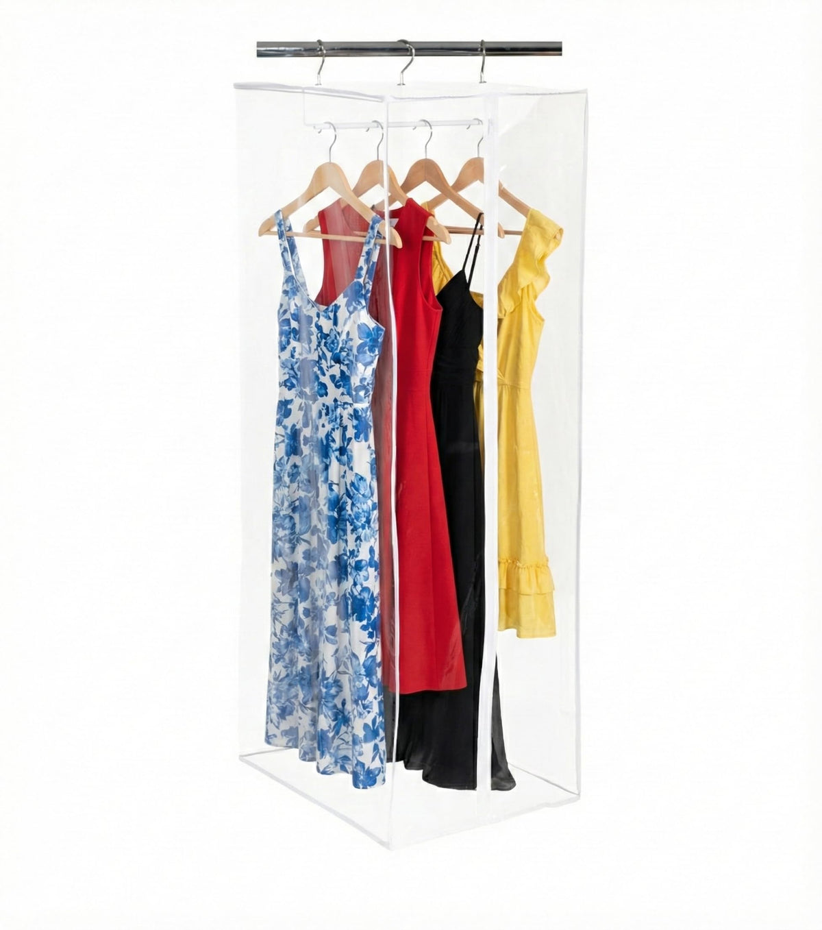 Clear Garment Bag, 42" Hanging Zippered Closet Organizer