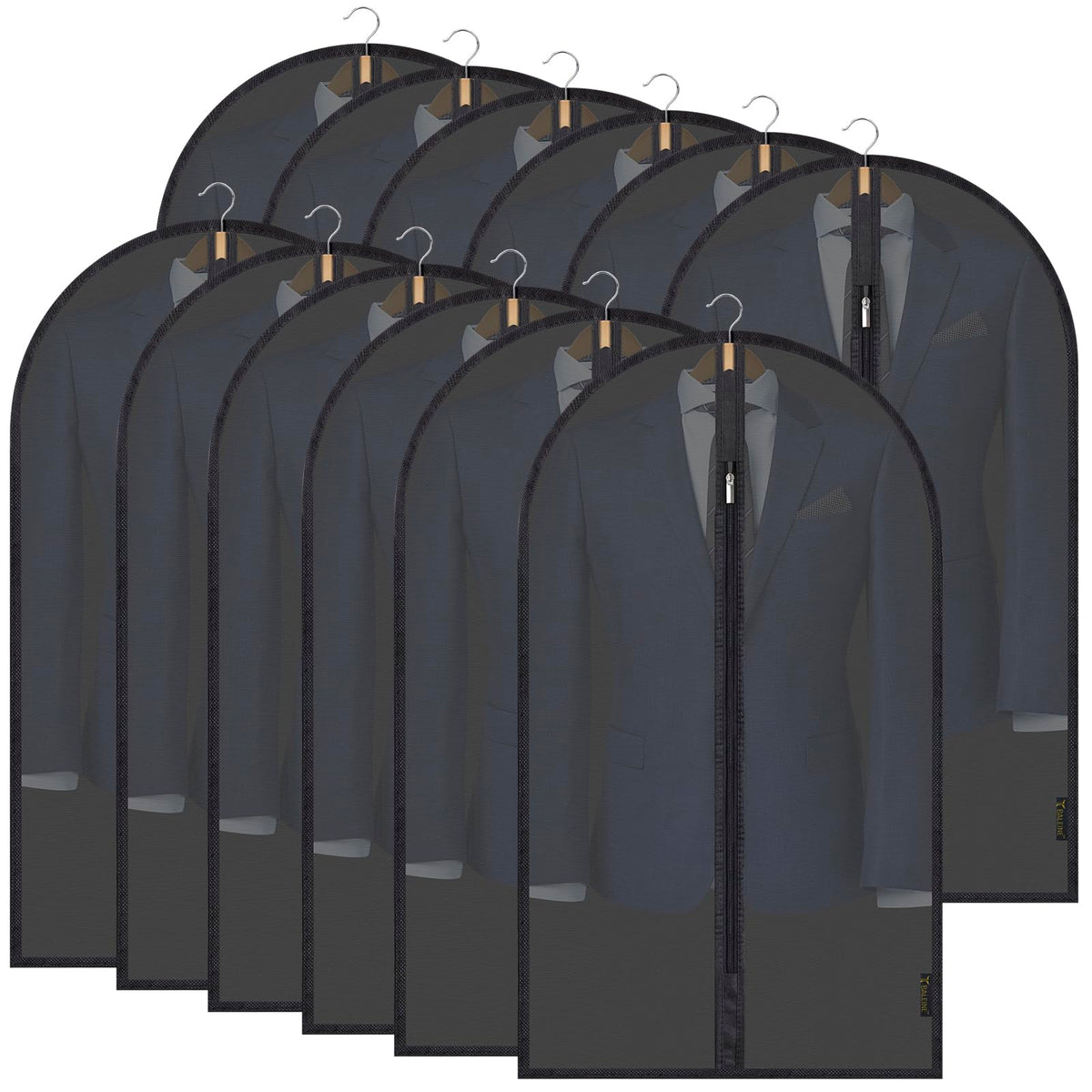 BALEINE 2PK Clear Garment Bags for Hanging Clothes, 40" Dress Suit Bag