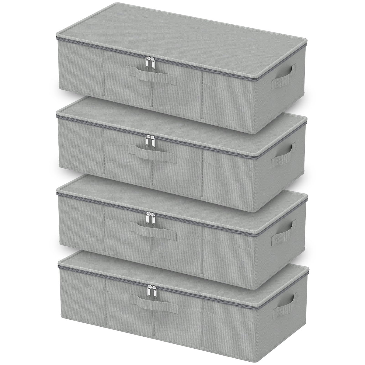 Under Bed Storage Containers, 2 Pack, Beige, 23.6x11.8x5.9 In