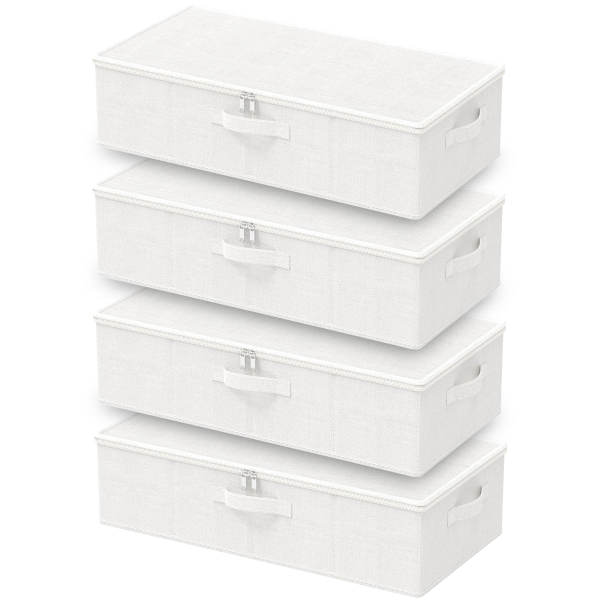 Under Bed Storage Containers, 2 Pack, Beige, 23.6x11.8x5.9 In