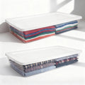 2 Pack 41 Qt Clear Under Bed Container, Stackable Storage Bin with Lid