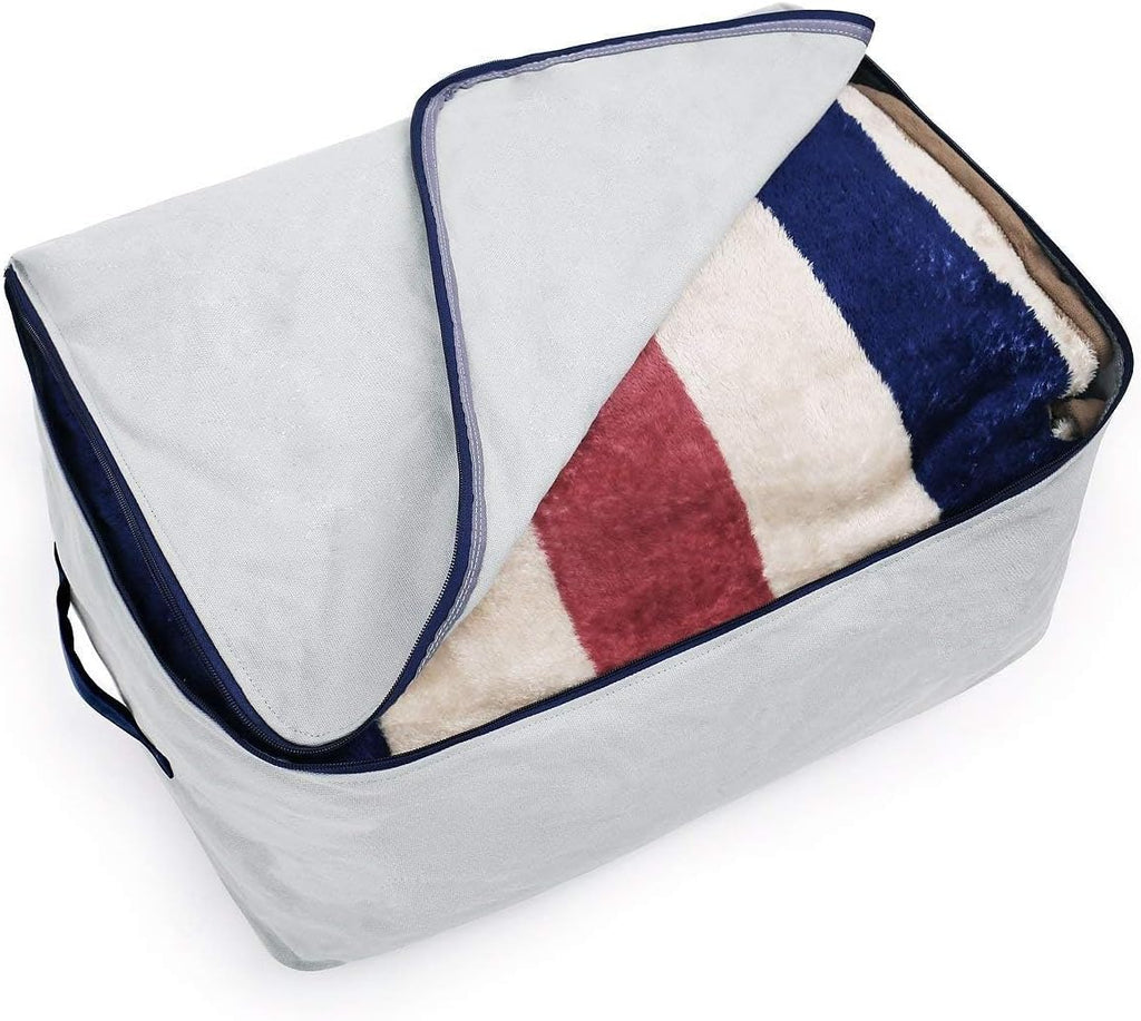 2pcs Canvas Cotton Soft Big Storage Compression Bags Comforters Blankets