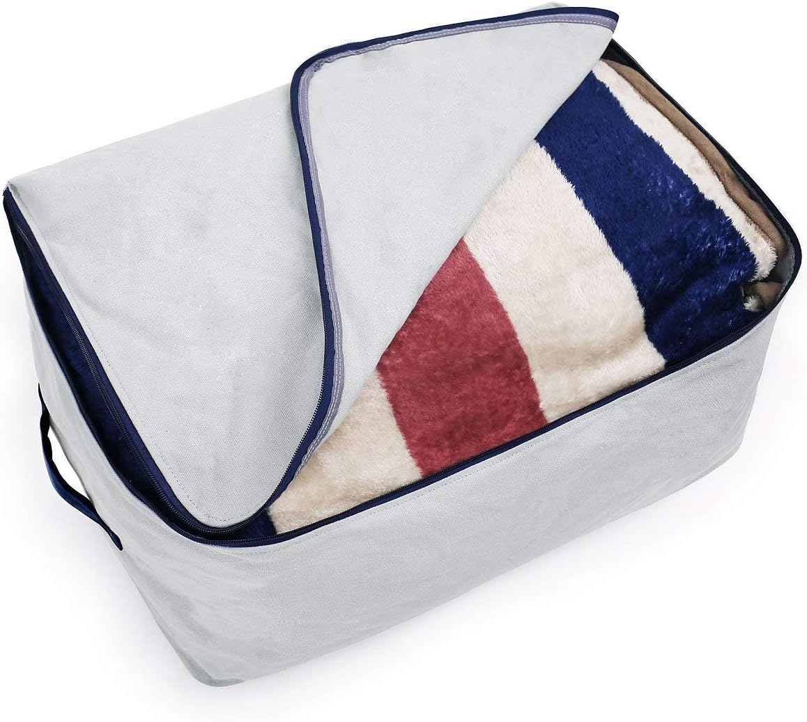 2pcs Canvas Cotton Soft Big Storage Compression Bags Comforters Blankets