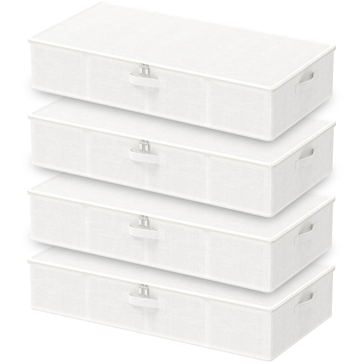 Under Bed Storage Containers, 2 Pack, Beige, 23.6x11.8x5.9 In