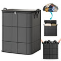 220L XXL Foldable Storage Bag with Reinforced Handles, Upgraded Heavy-Duty Design with Reinforced Seams & Zipper, Portable Moving Storage Bags for Bedding, Clothes & Quilts，XXL: 23.6x19.7x27.6 in：3