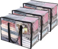 Vieshful 3 Pack Clear Storage Bags for Clothes Blanket Comforter & Bedding