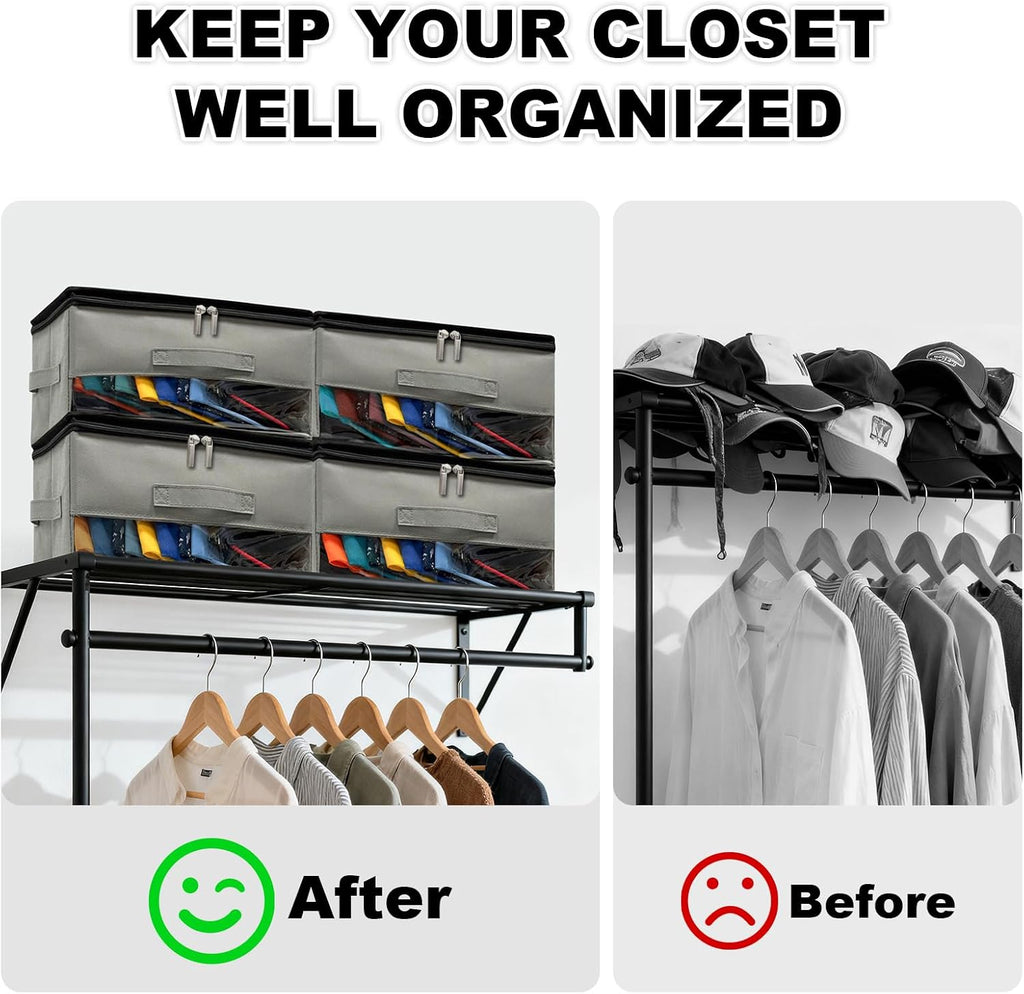 2 PCS Stackable Hat Storage for Baseball Caps, Hat Organizer Box for Closet