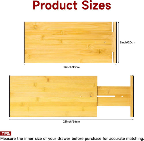 4 Pack Deep Drawer Dividers for Clothes Dresser 8" Hight