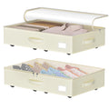 EE-RoomWorld Under Bed Storage with Wheels, 10 inches height，Black