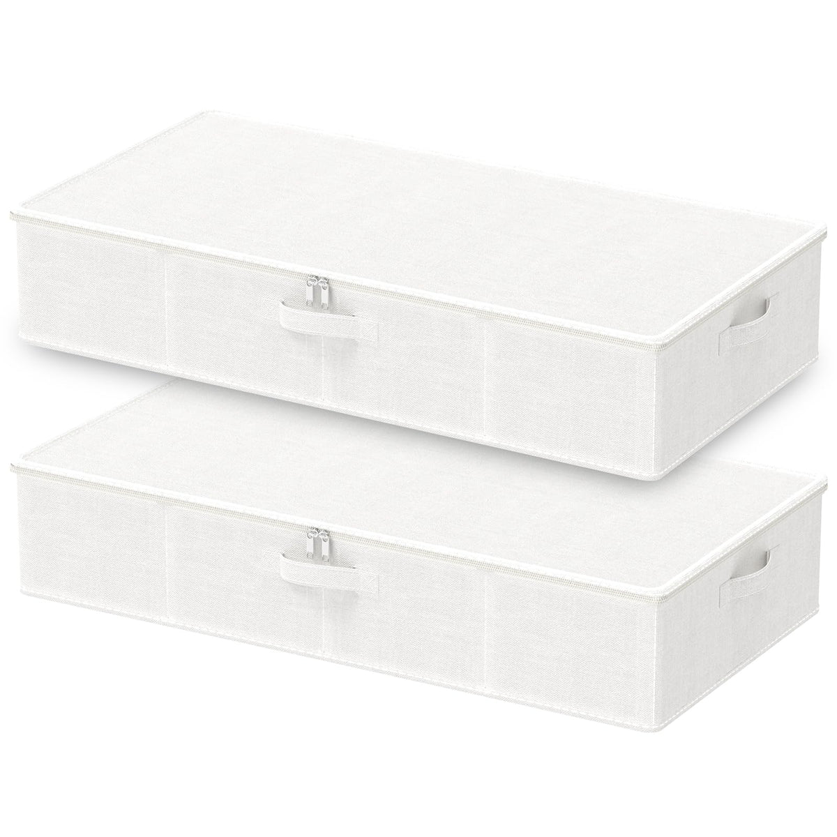 Under Bed Storage Containers, 2 Pack, Beige, 23.6x11.8x5.9 In