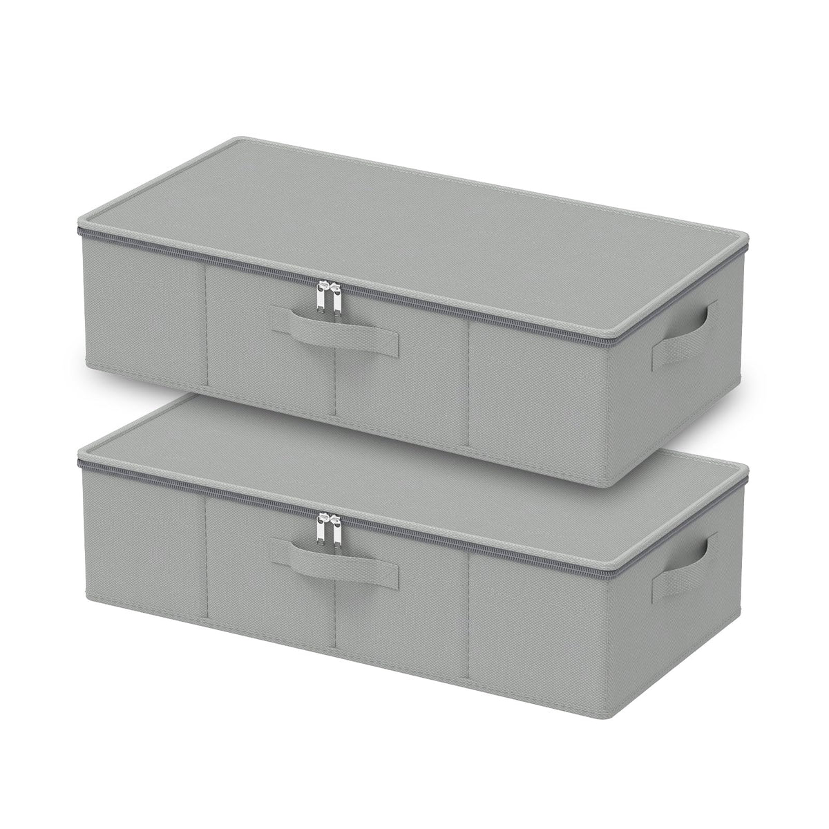 Under Bed Storage Containers, 2 Pack, Beige, 23.6x11.8x5.9 In