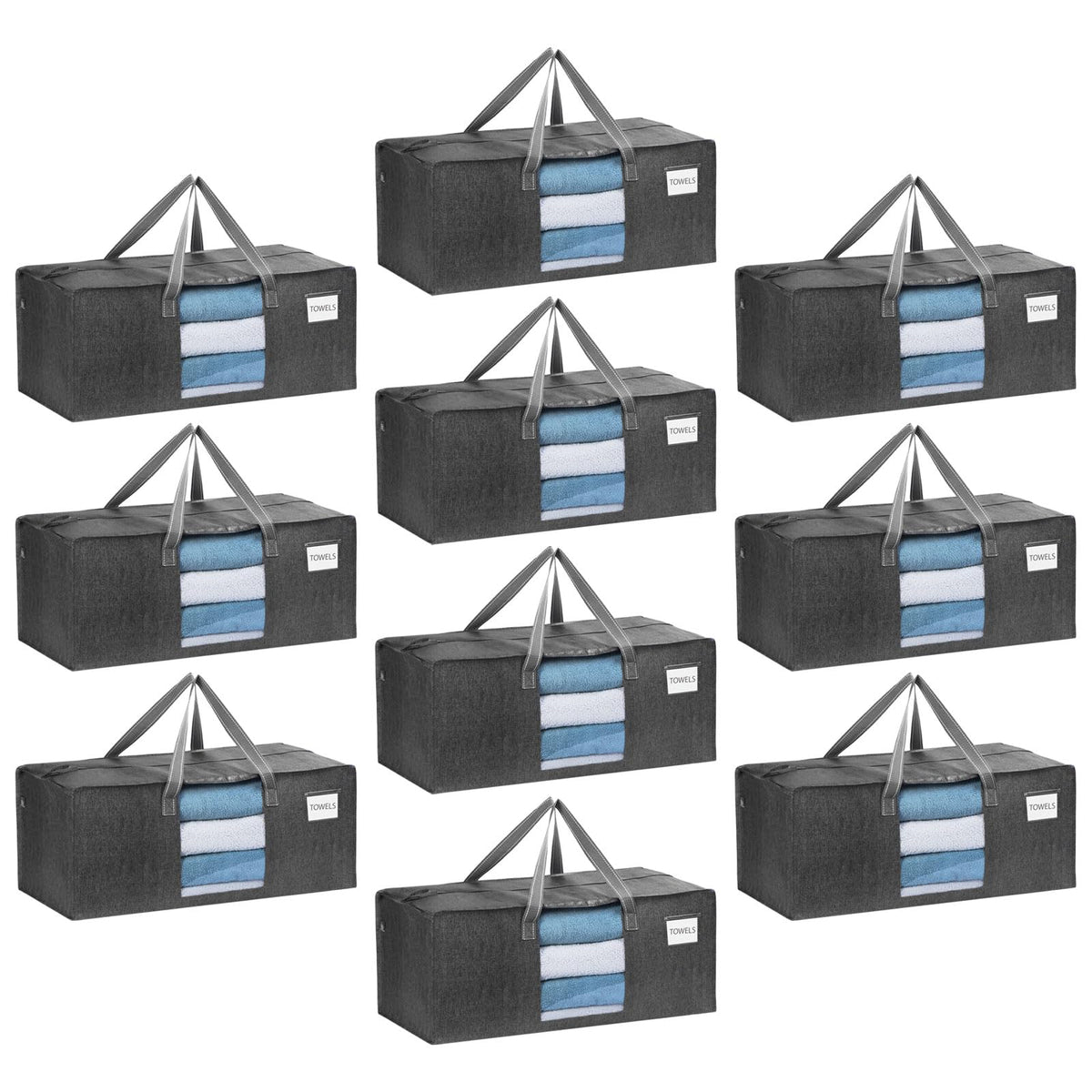 VENO Heavy Duty Moving Bags, Storage Bags, Easy Visibility, Clear, 4 Pack