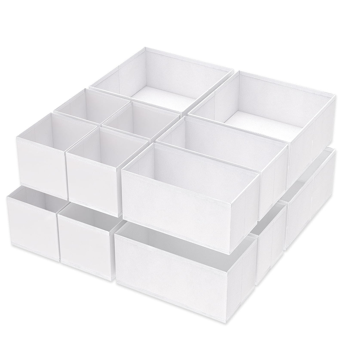 Criusia Drawer Organizer Clothes,16 Pack Underwear Drawer Organizers, Foldable Closet Organizers and Storage Dresser Drawer Dividers Clothing Organizer for Clothes, Socks, Scarves, Bra, Ties (Beige)
