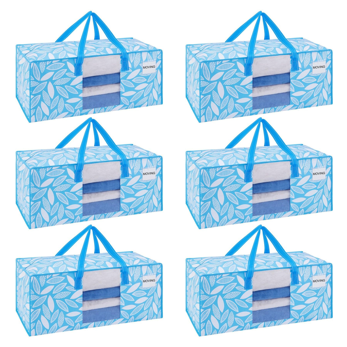VENO Heavy Duty Moving Bags, Storage Bags, Easy Visibility, Clear, 4 Pack