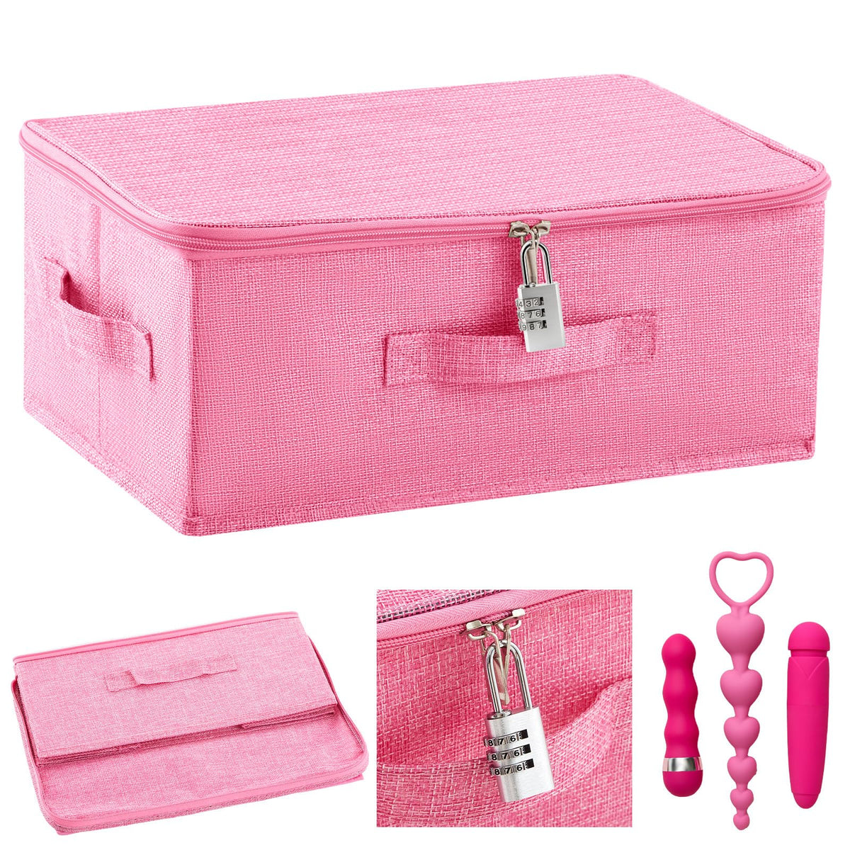 Briwooody Discreet Lockable Toy Bag,Light Purple,15 X 10 X 6.3 In