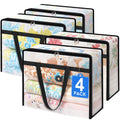 TasticTotes 6 Pack Clear Storage Bags for Comforter, Clothes & Bedding, 40L