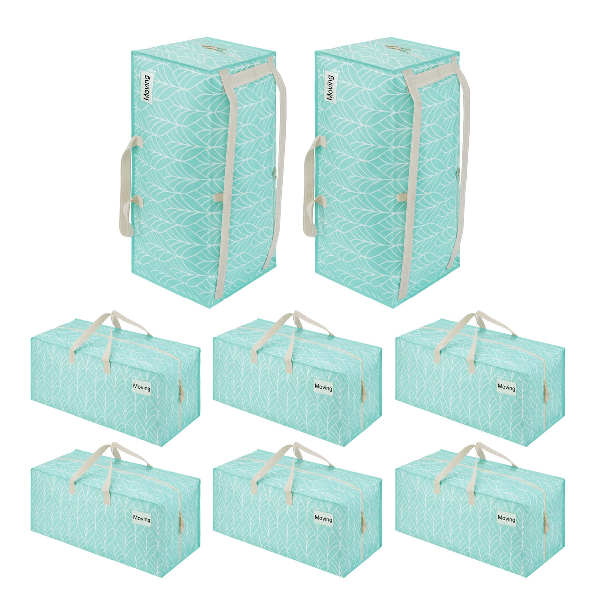 VENO 10 Pack Heavy Duty Moving Bags with Backpack Straps, Zippers & Handles, Extra Large Packing Bags for College Dorm Essentials, Moving Supplies Alternative to Cardboard Moving Boxes