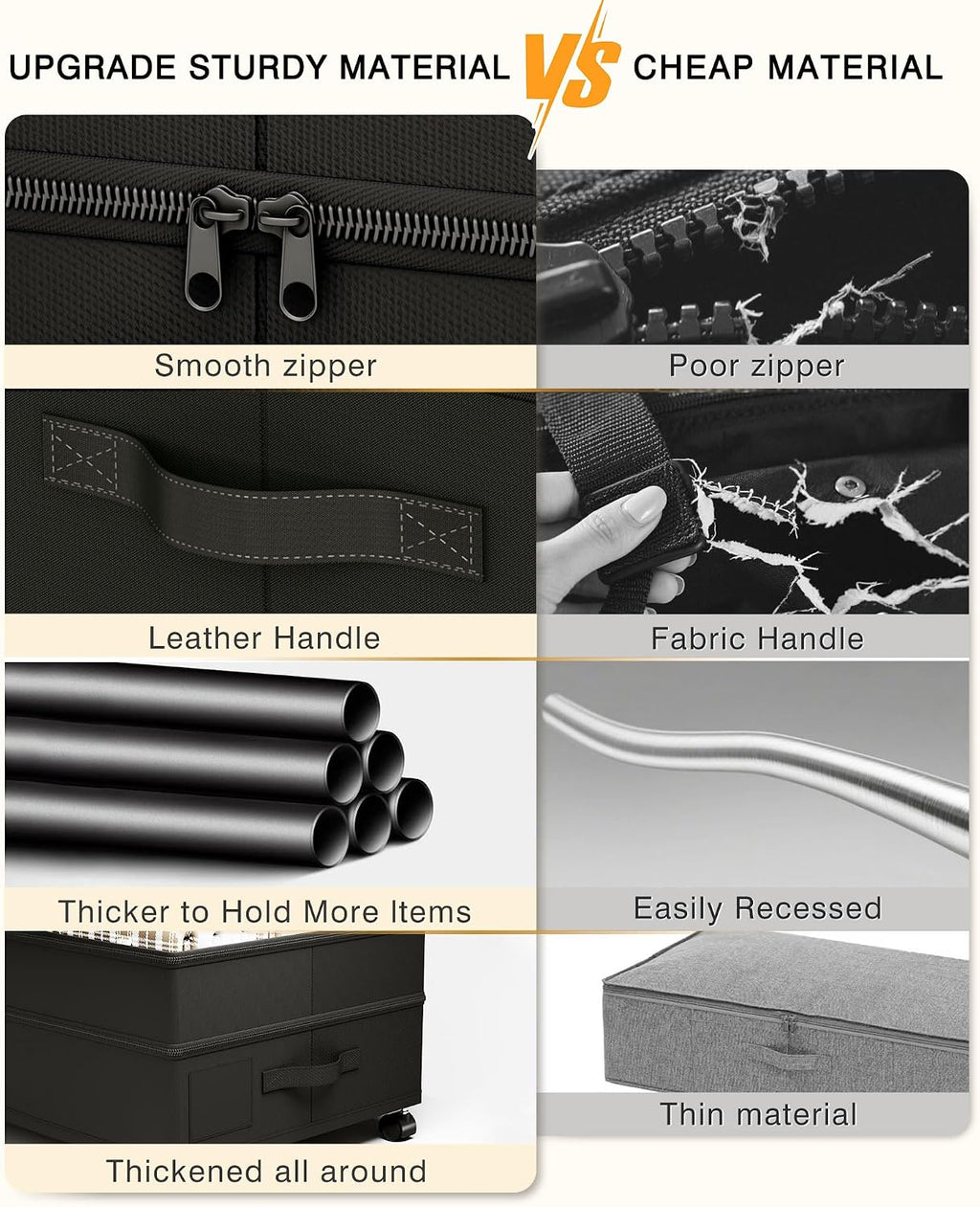 Under Bed Storage with Wheels,2Pack Underbed Shoe Storage Organizer,7.5-10.6 inchTall Adjustable Storage for Underbed with Lids,65L Extra large capacity for Clothes, Blankets,Shoes