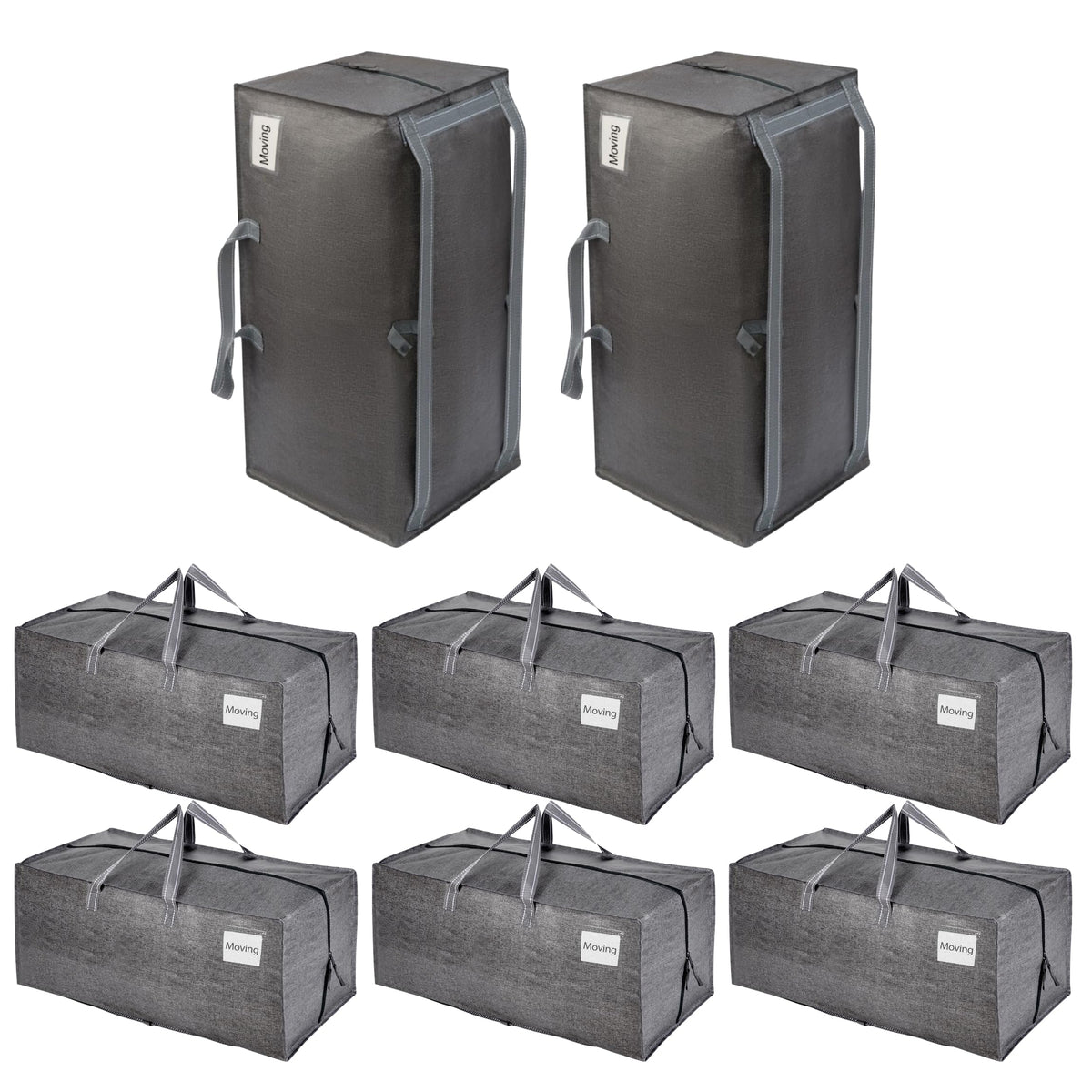 VENO 10 Pack Heavy Duty Moving Bags with Backpack Straps, Zippers & Handles, Extra Large Packing Bags for College Dorm Essentials, Moving Supplies Alternative to Cardboard Moving Boxes