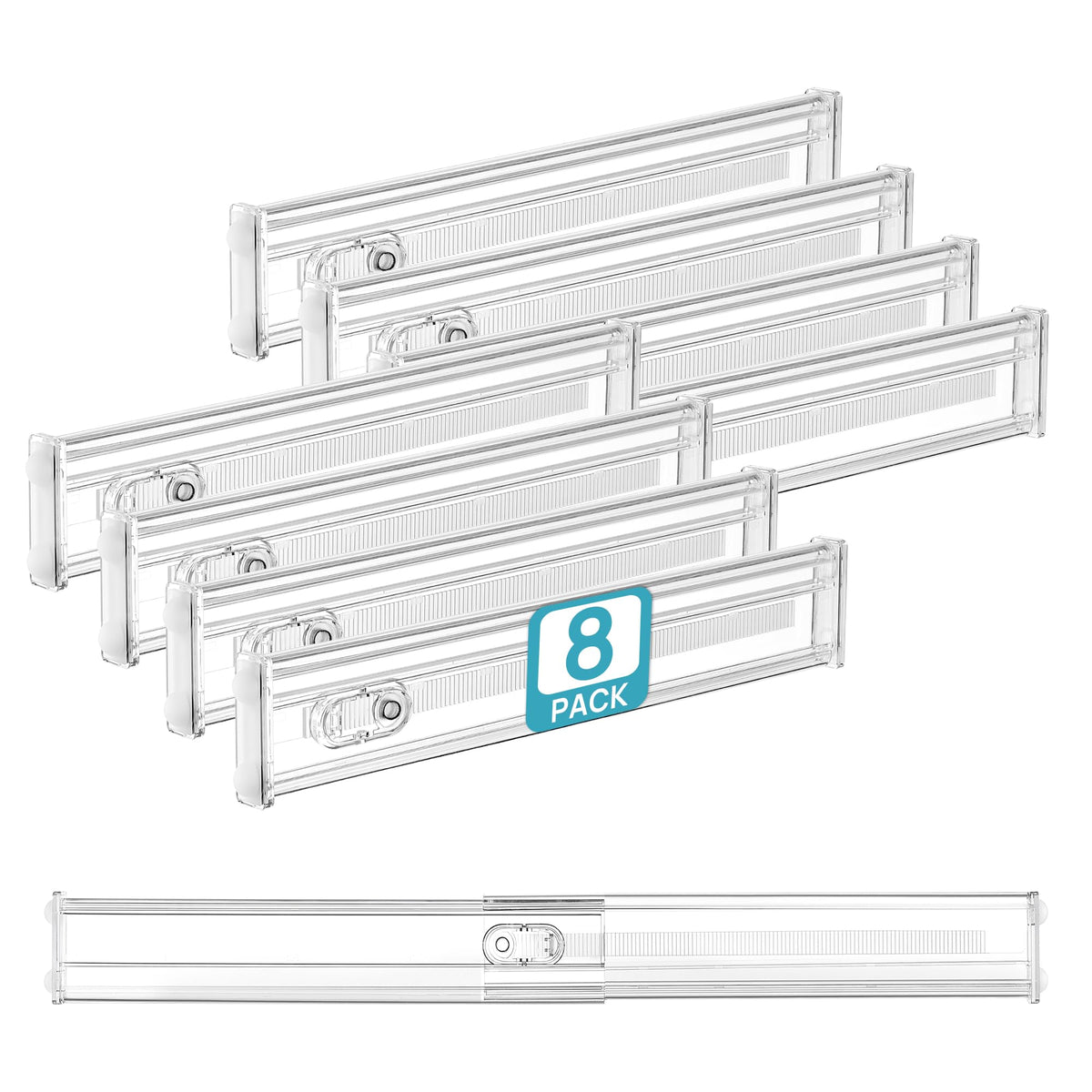 Vtopmart 4" Regular Upgrade Drawer Dividers for Clothes, 12.8"-22.3" 4 Pack