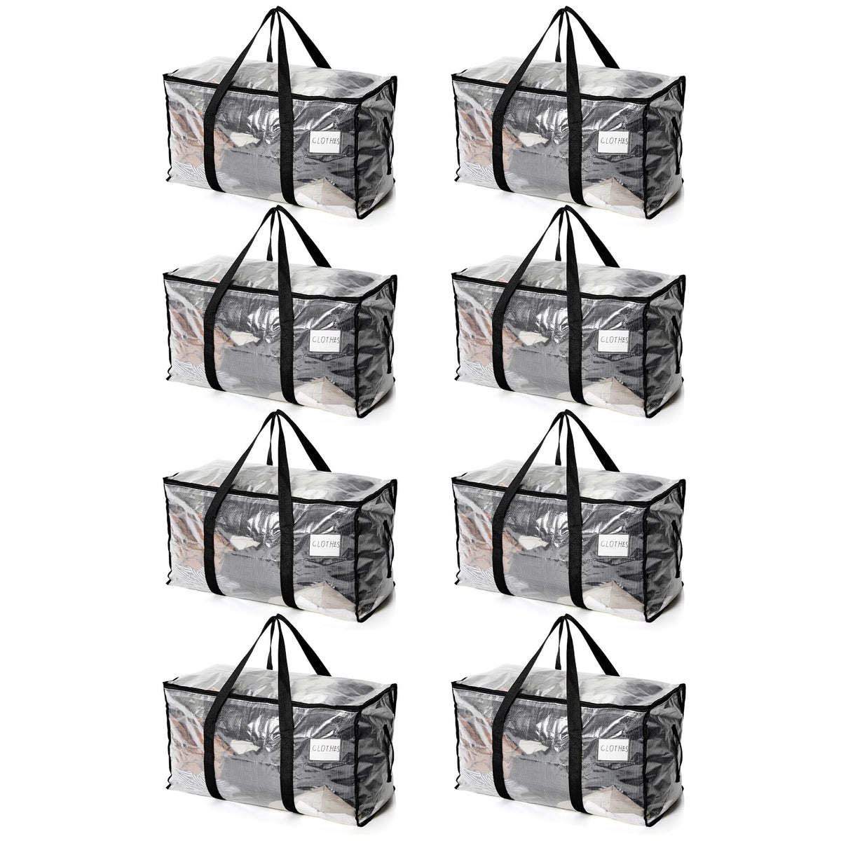 6 Pack Extra Large Moving Bags Heavy Duty, Holds 110 lb, 92L Clear Bags