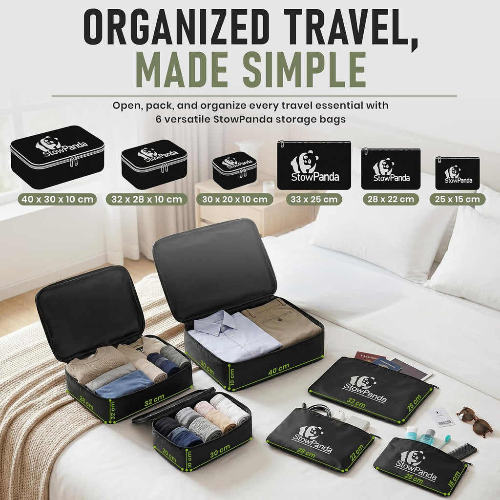 60L Under Bed Storage with Wheels 2-Pack, 6 Travel Bags Set, Dark Gray