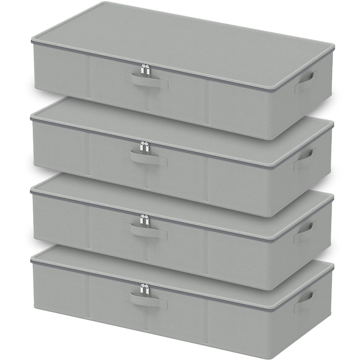 Under Bed Storage Containers, 2 Pack, Beige, 23.6x11.8x5.9 In