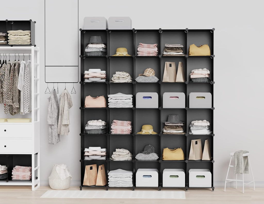 HOMIDEC Closet Organizers and Storage, 9 Cube Storage Organizer, Black