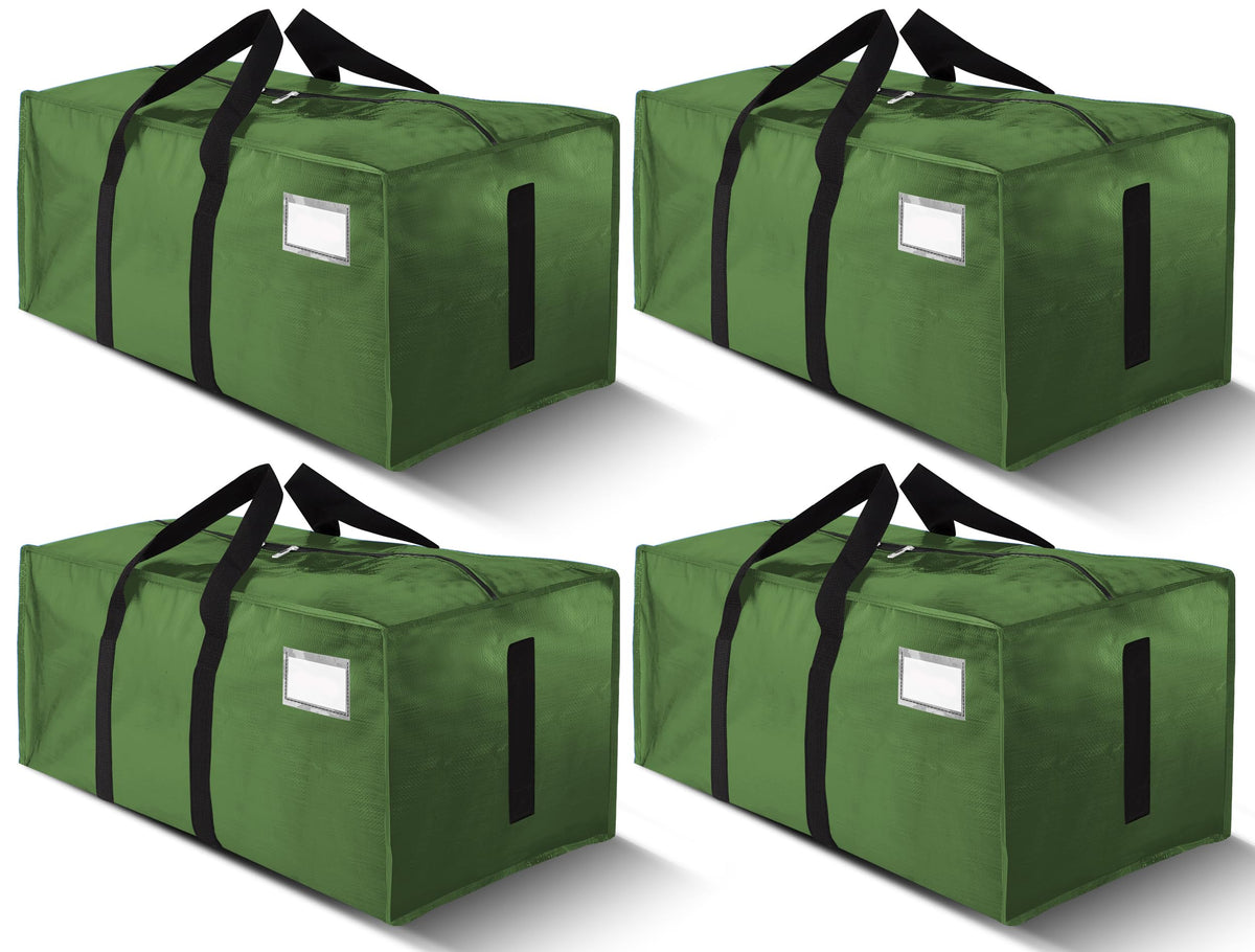 HOMESURE Supports 200lbs Heavy Duty Moving Bags - Strong Zipper & Wrap-Around Handles - Water-Resistant Storage Totes, Durable Alternative to Moving Boxes - 8 Pack - Semi-Transparent