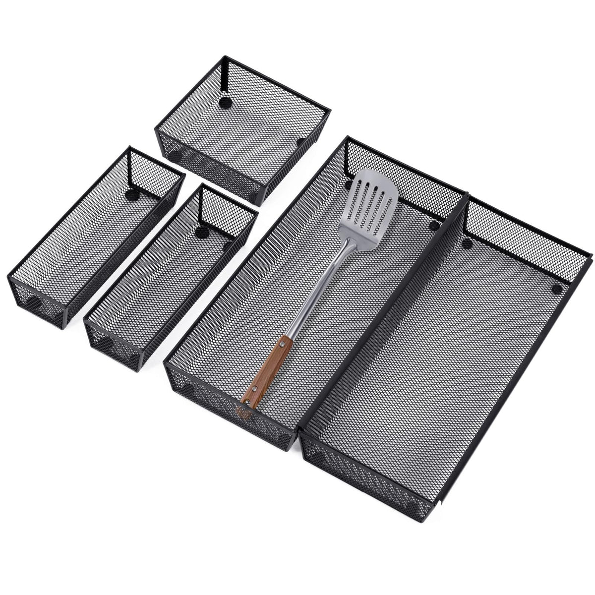Neudeco Silverware Organizer, Silver, 9 * 3 * 2 inch, Pack 6