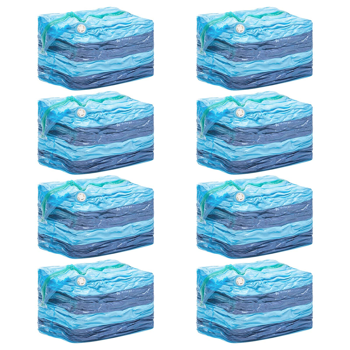 TAILI 8 Pack Vacuum Storage Bags, Jumbo Cube (31x40x15 Inch), Clear